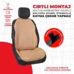 Krem Süet Oto Minderi - Görsel 3