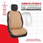 Krem Süet Oto Minderi - Görsel 2