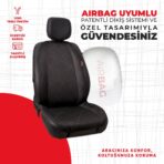 Beyaz Örümcek Ağı Jakar Dokuma Oto Minderi - Görsel 2