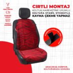 Bordo Tay Tüyü Oto Minderi - Görsel 3