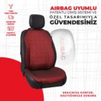 Bordo Damarlı Jakar Dokuma Oto Minderi - Görsel 2