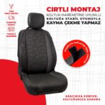 Siyah Dört Çizgili Jakar Dokuma Oto Minderi - Görsel 3