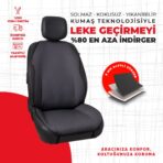 Düz Siyah Jakar Dokuma Oto Minderi - Görsel 4