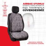 Gri Cam Kırığı Jakar Dokuma Oto Minderi - Görsel 2
