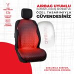 Dijital Baskılı Kırmızı Metal Desen Oto Minderi - Görsel 2