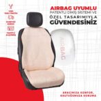 Krem Peluş Oto Minderi - Görsel 2