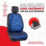 Mavi Cam Kırığı Jakar Dokuma Oto Minderi - Görsel 4