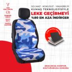 Dijital Baskılı Mavi Kamuflaj Desen Oto Minderi - Görsel 4