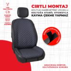 Mavi Kapitone Siyah Jakar Dokuma Oto Minderi - Görsel 3