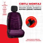 Mor Tay Tüyü Oto Minderi - Görsel 3