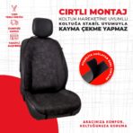 Siyah Cam Kırığı Jakar Dokuma Oto Minderi - Görsel 3
