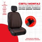 Turuncu Kapitone Siyah Jakar Dokuma Oto Minderi - Görsel 3