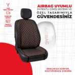 Turuncu Kapitone Siyah Jakar Dokuma Oto Minderi - Görsel 2